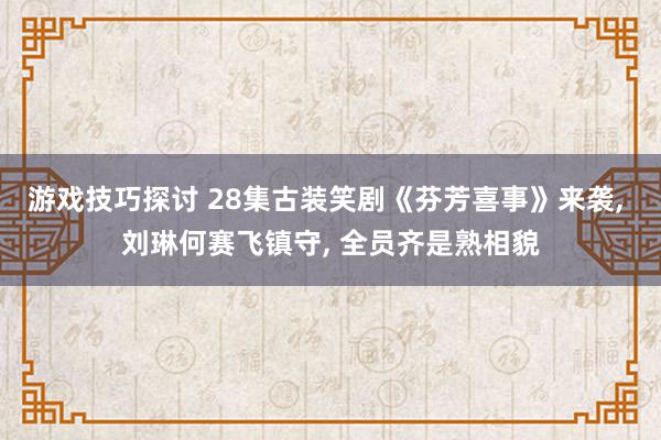 游戏技巧探讨 28集古装笑剧《芬芳喜事》来袭, 刘琳何赛飞镇守, 全员齐是熟相貌