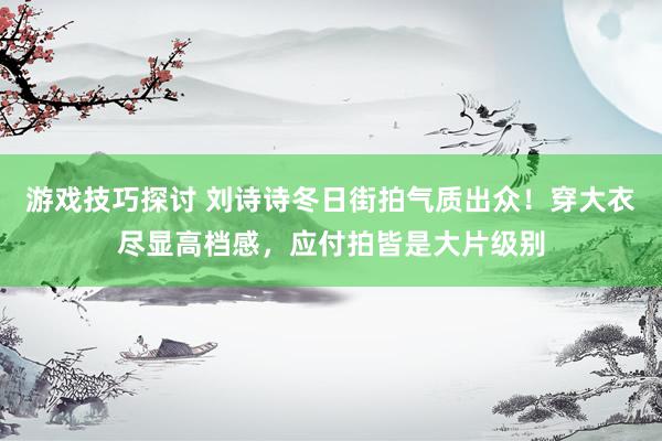 游戏技巧探讨 刘诗诗冬日街拍气质出众！穿大衣尽显高档感，应付拍皆是大片级别