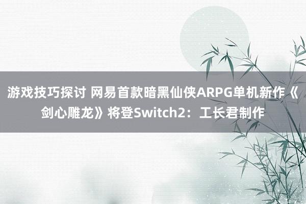 游戏技巧探讨 网易首款暗黑仙侠ARPG单机新作《剑心雕龙》将登Switch2：工长君制作