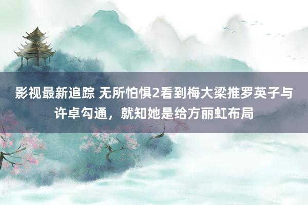 影视最新追踪 无所怕惧2看到梅大梁推罗英子与许卓勾通，就知她是给方丽虹布局